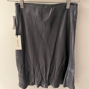 Babaton silk mini slip skirt